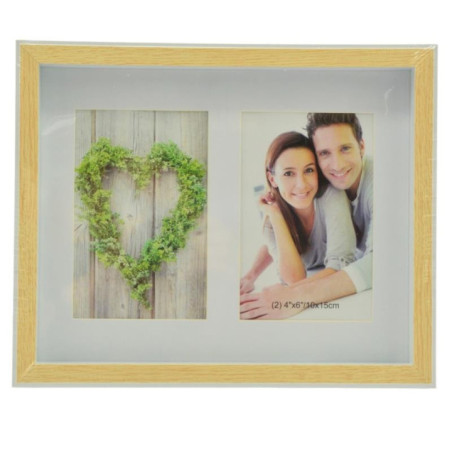 Ramka 10x15 na 2 zdjęcia K2022-030504 biała mix